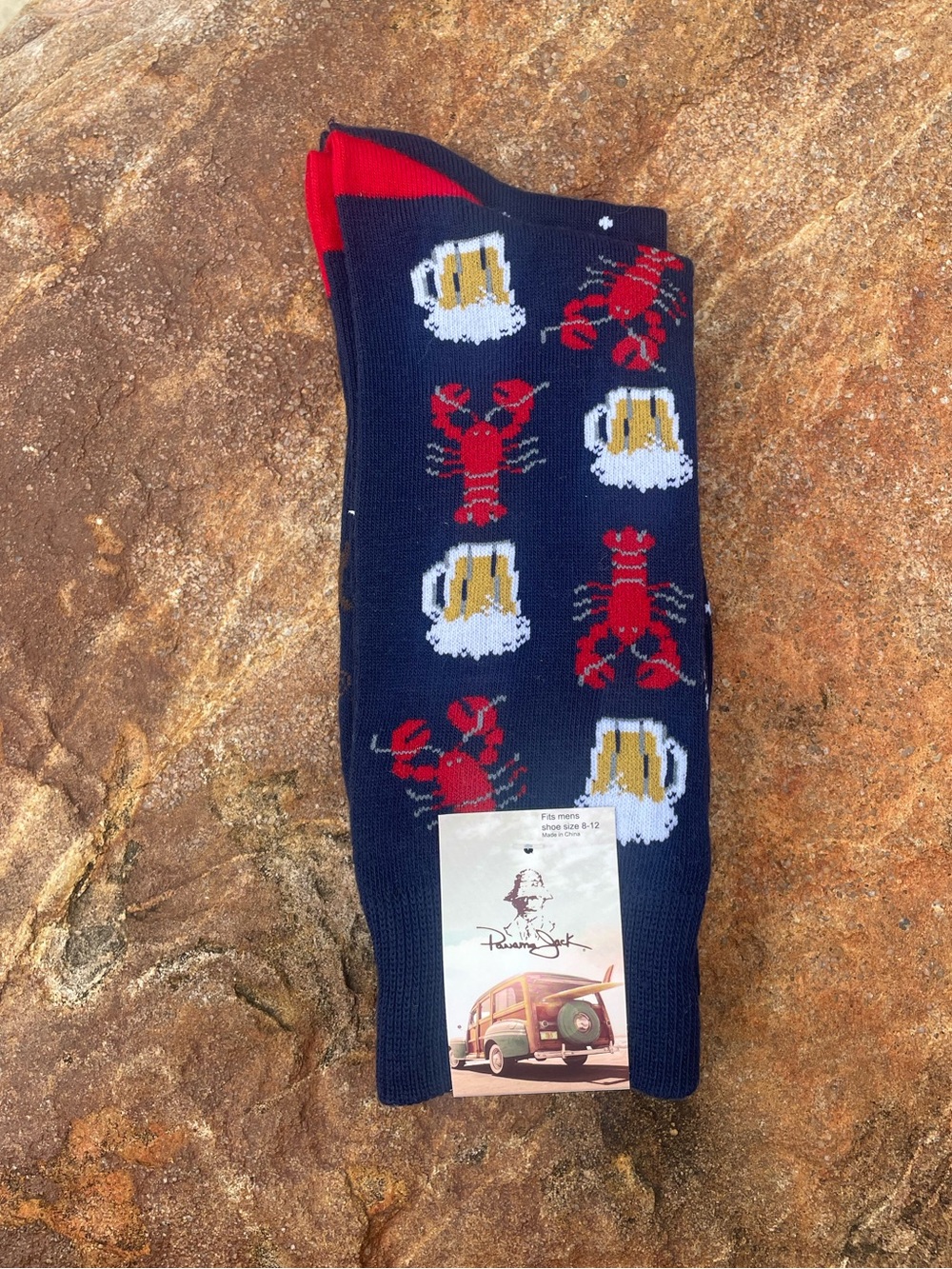 Panama Jack Beer and Lobster + Polka Dots 2-Pack Crew Socks NEW!